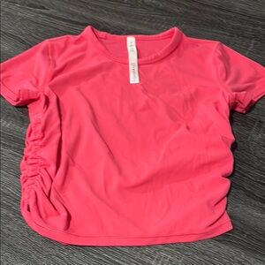 Lululemon Athletica Pink Ruched Fitted T-Shirt